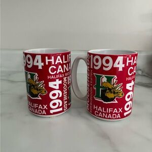 Halifax Mooseheads Red Ceramic Mug Set